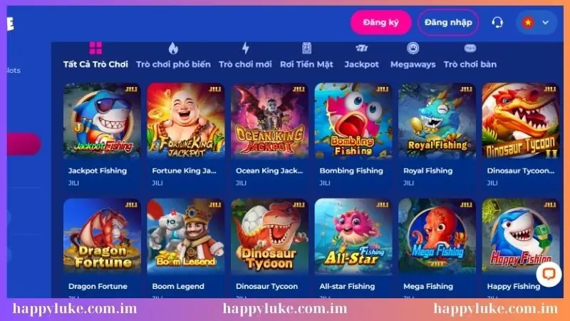 Top game bắn cá Happyluke được yêu thích nhất
